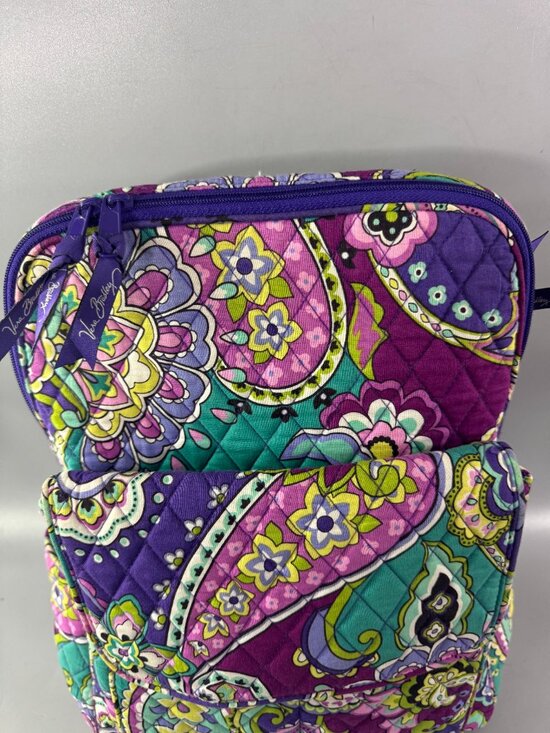 Vera Bradley Backpack Purple Paisley Adjustable Straps And Many Pockets main image 9